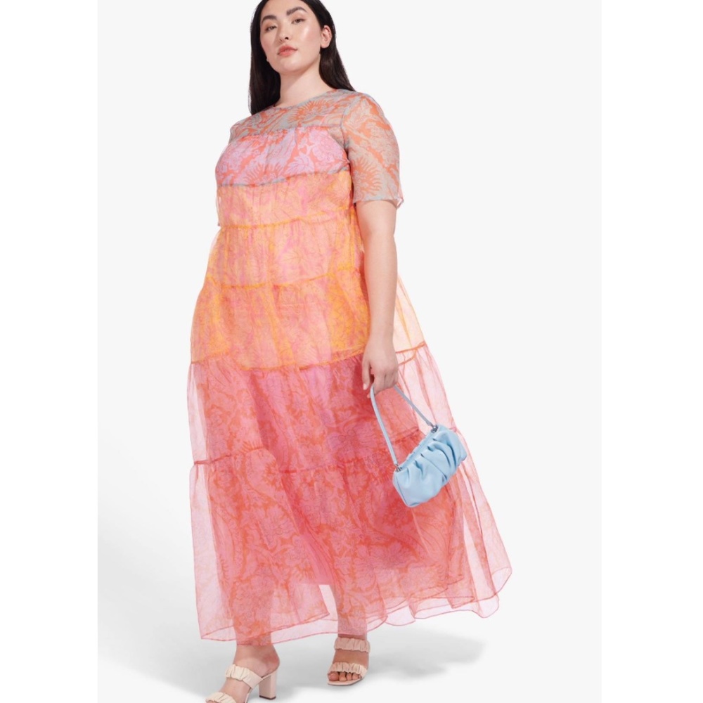 STAUD The Hyacinth Dress | Floral Wave Multi ES size 3X - Picture 2 of 13